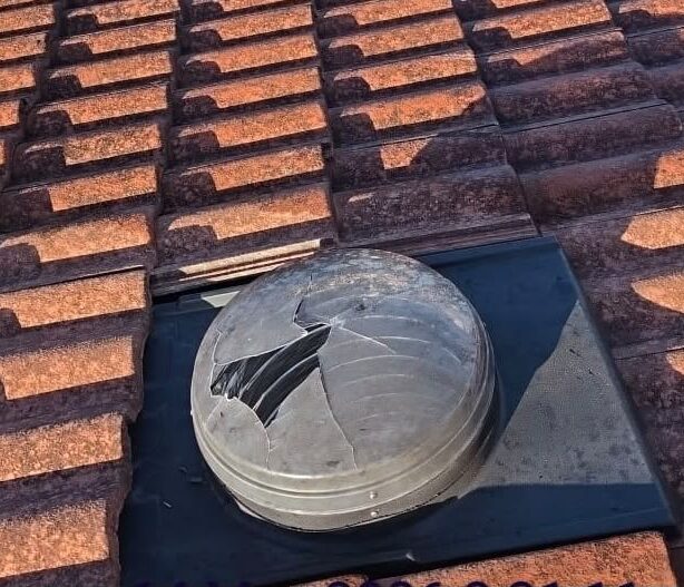 before roof repairs work on a high roof in sydney